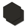 BLACK TAMAÑO TIENDA OPAL BLACK 28X33 SATINADO, Hexagonal