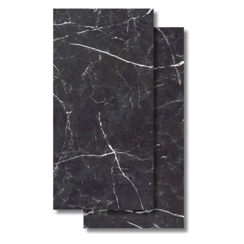 GRAN VENATTO BLACK PLACAS VENATTO BLACK 56X113 Púlido, Símil mármol Negro marquina